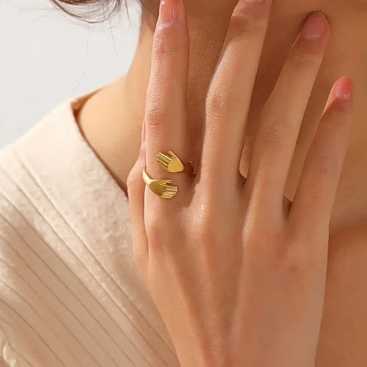 Gold-Plated Hug Ring image 0