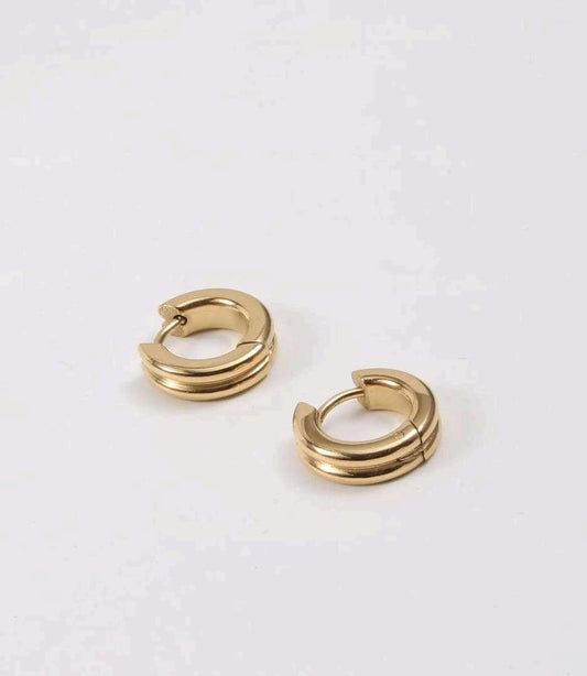 Dual Curve Huggie Hoops